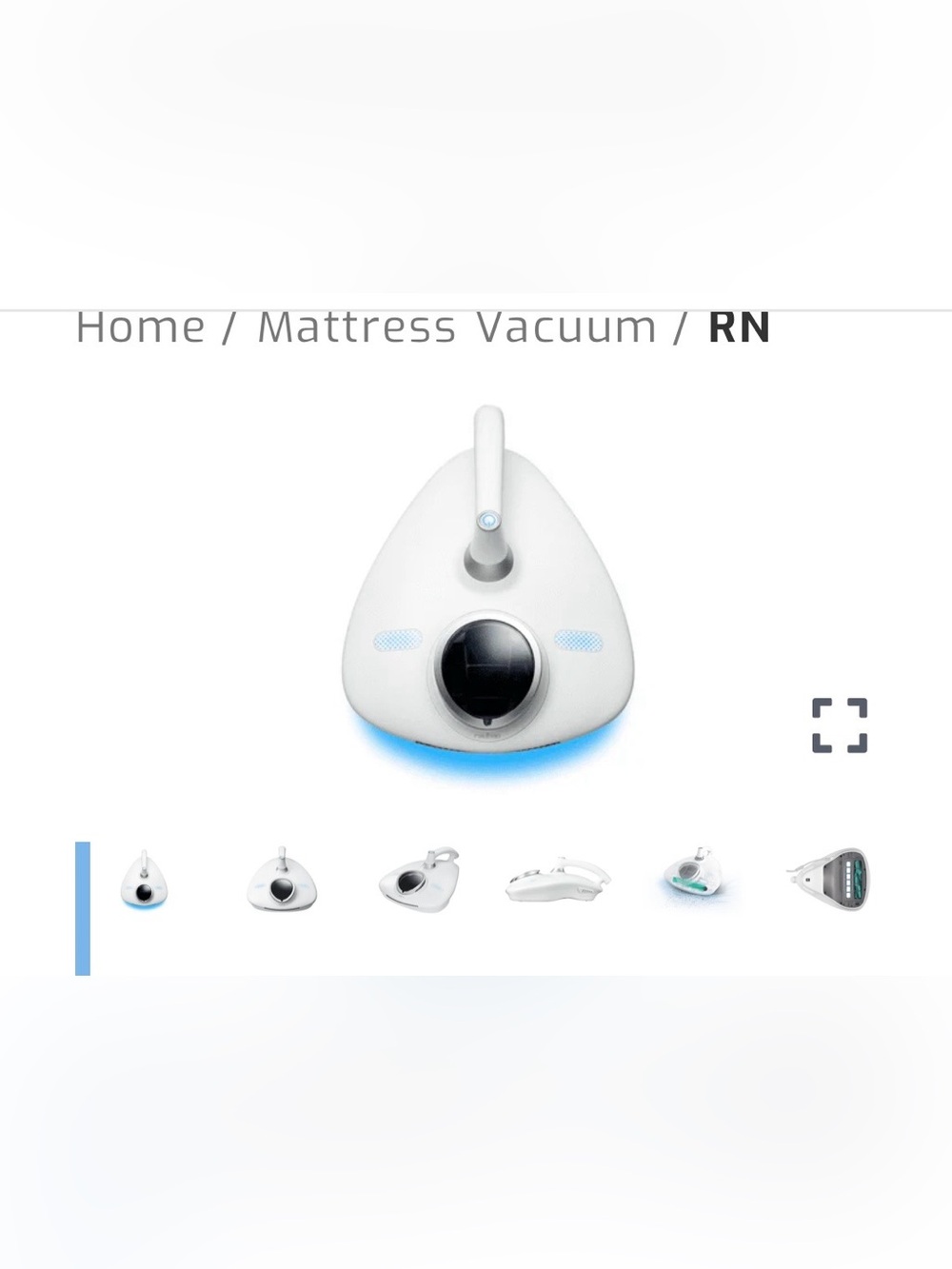 NIB Raycop RN UV+ Mattress Vacuum Allergen Cleaner HEPA Filter Pet Hair White